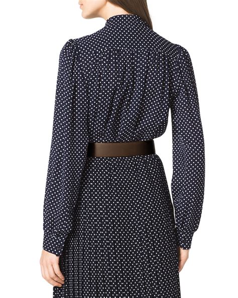 polka dots michael kors blouse|Polka Dot Georgette Tie.